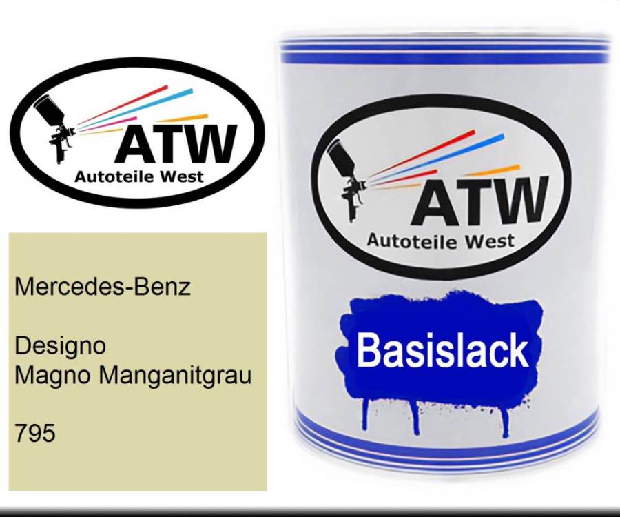 Mercedes-Benz, Designo Magno Manganitgrau, 795: 1L Lackdose, von ATW Autoteile West.